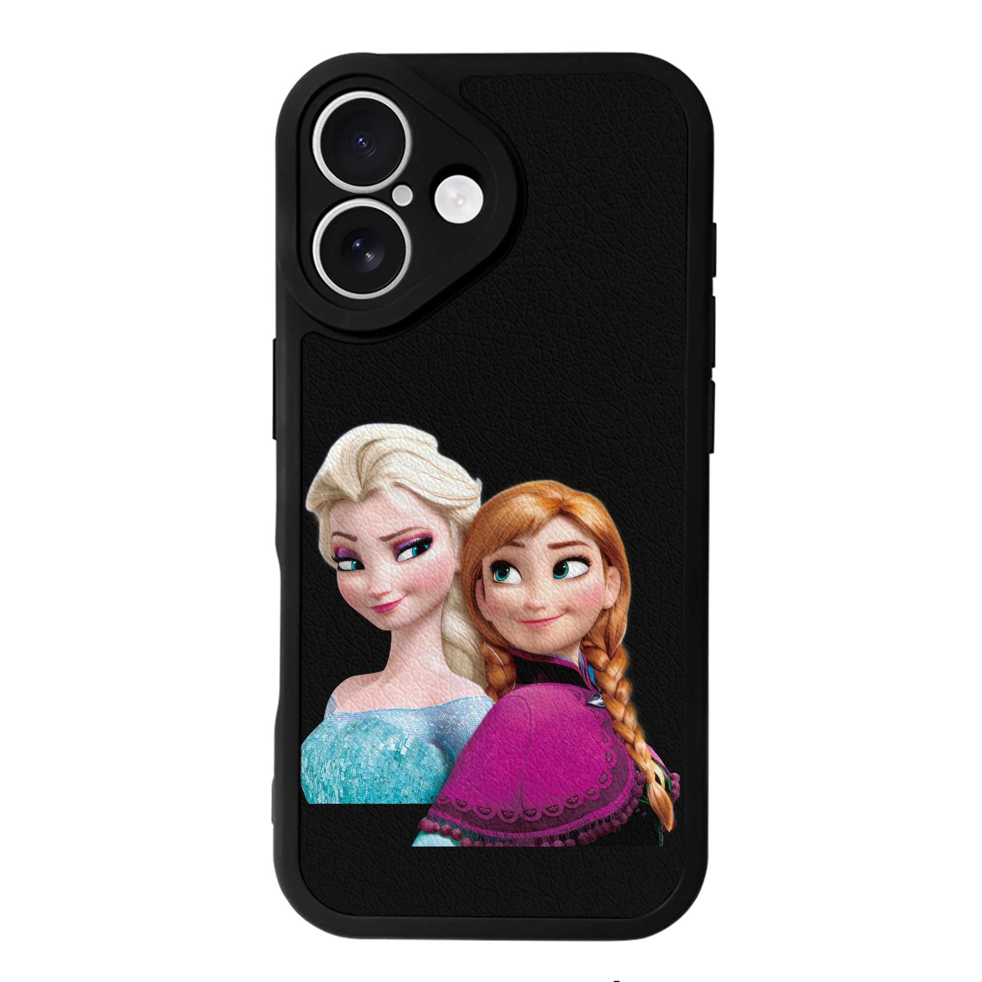 （画像用） アナと雪の女王 アンナ エルサ Frozen Anna Elsa 【iPhone 16シリーズ対応】シリコンスマホケース（レザー調） 材質：シリコン